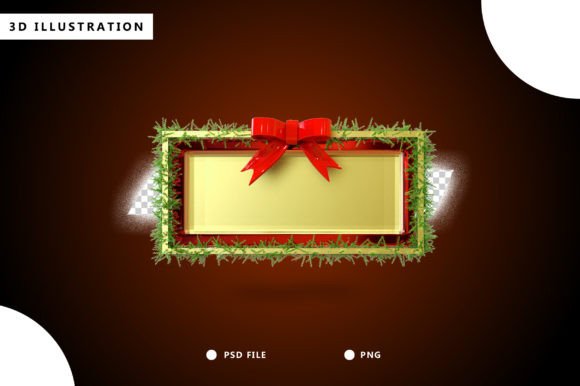 3d Frame Christmas Render: Premium Illustrations for Modern Publishing