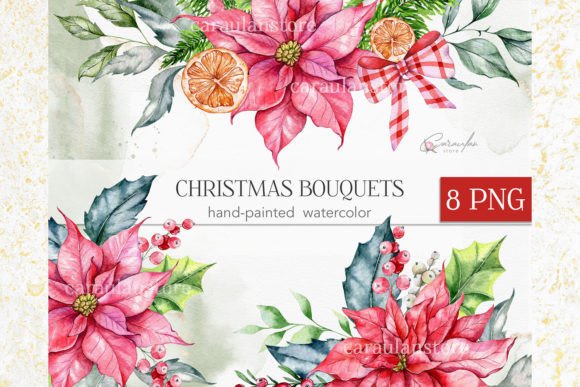 Christmas Collection Watercolor Clipart for Seasonal Illustrations