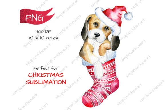 Christmas Dog, Cute Beagle Puppy Illustrations Review