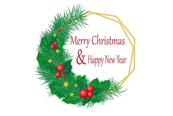 Christmas Frame with Congratulations: A Designer's Review of Festive Illustrations