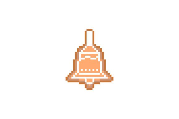 Christmas Gingerbread Cookie Pixel Art for Modern Illustrations