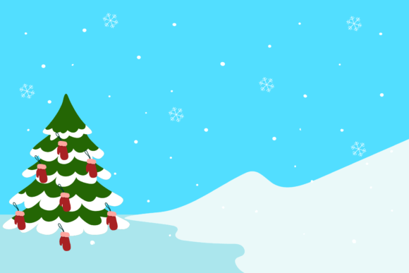 Christmas Mountain View Winter: Premium Illustrations for Holiday Branding