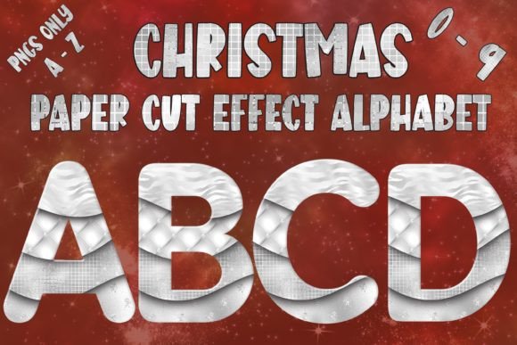 Christmas Paper-Cut Alphabet-White Glam Illustrations Review
