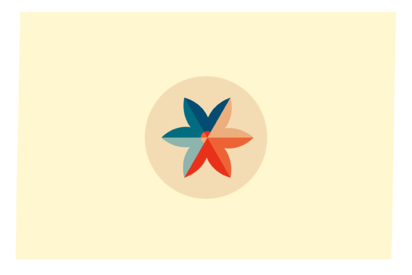 Christmas Star Circle Icon for Modern Illustrations