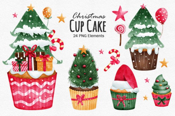 Christmas Tree Cupcake Clipart Review