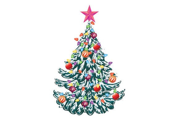 Fir Tree Decorated for Christmas: A Designer's Review of Seasonal Illustrations