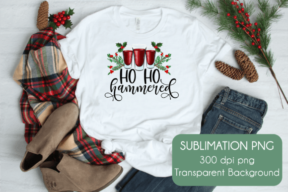 Holiday Branding: Ho Ho Hammered Christmas Sublimation Illustrations
