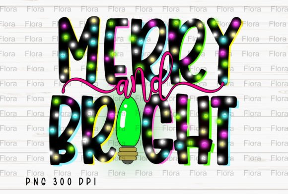 Merry and Bright Christmas Doodle PNG for Modern Illustrations