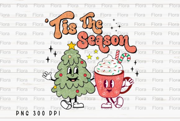 Tis the Season Christmas Tree Retro PNG Review