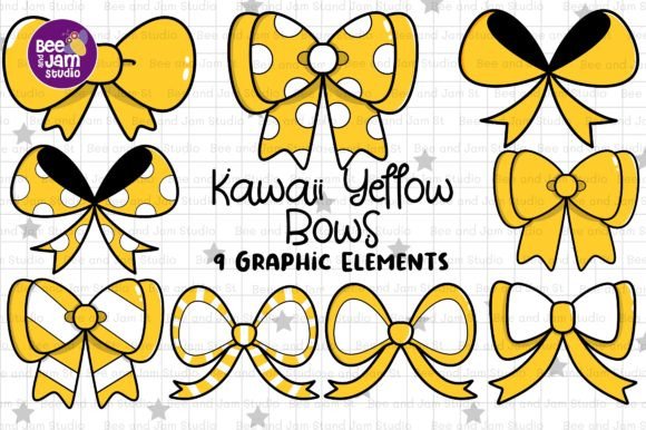 Yellow Christmas Bow PNG Clipart for Seasonal Illustrations